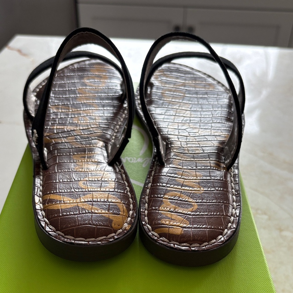 Sam Edelman Black Suede strap and Brown inside Sandals - Picture 6 of 6